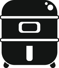 Sticker - Black glyph icon for a modern food dehydrator machine used for preserving food