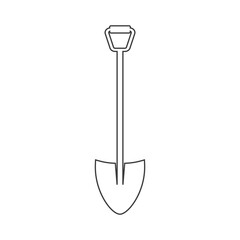 Shovel Icon. Gardening Vector Illustration. Construction Equipment Sign & Symbol