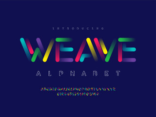 Poster - Modern gradient alphabet design with uppercase, numbers and symbol