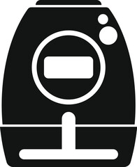 Poster - black glyph icon for a modern air humidifier, ensuring a comfortable and healthy indoor environment