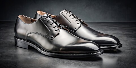 Black leather shoes with a sleek and timeless design, fashion, footwear, style, formal, men, women, classy, elegant