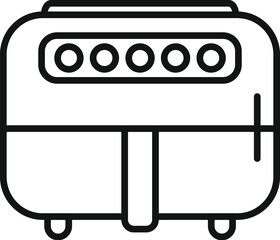 Sticker - Modern multi cooker machine for steaming and boiling, kitchen appliance icon outline