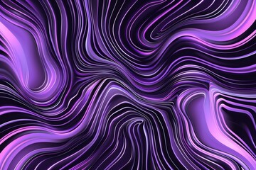 Wall Mural - Mesmerizing Purple and Black Abstract Background with Fluid Swirl Patterns