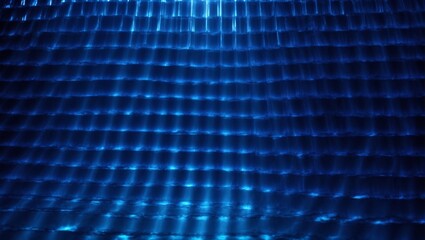 Poster - abstract blue grid pattern: a mesmerizing abstract pattern of repeating blue squares bathed in light