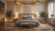 © Nasnunt - Cozy bedroom interior with a comfortable bed and warm lighting, bedroom, interior, cozy, bed, comfortable, warm, lighting