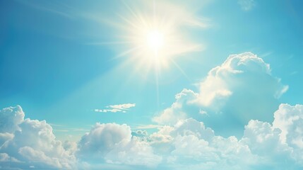 Wall Mural - sunny summer sky with no clouds for nature background