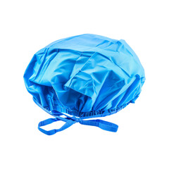 Blue medical cap. Isolated on transparent background.