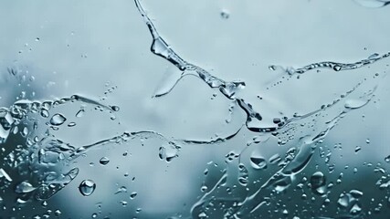 Leinwandbilder - A water droplet is captured raindrops on a window