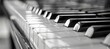 © Hero Design - Closeup grand piano. Music song art. Generative AI technology.