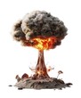 © PROKOPYCH - Nuclear explosion on a white background isolate. Realistic footage.