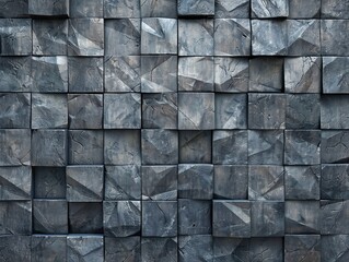 Poster - Gray cubic background, perfect for PC wallpaper or other purposes