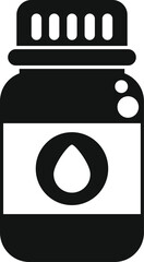 Wall Mural - Simple glyph style icon representing an ink bottle, a fundamental element in printing processes