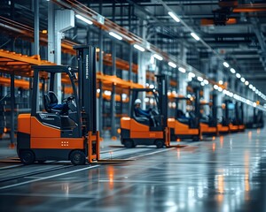 Poster - Automated Warehouse with Efficient Industrial Logistics and Modern Equipment