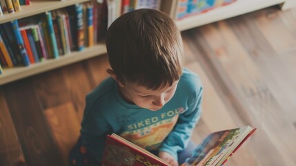 Wall Mural - Reading stories to children can develop their language skills and imagination. Choose books that are both educational and entertaining.