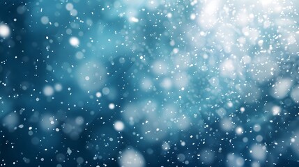 Sticker - Snow background with bokeh lights and snowdrifts