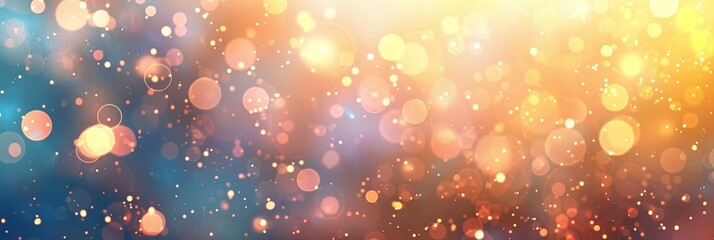 Poster - Vibrant Abstract Light Patterns With Blurred Background in a Bright Cartoon Illustration