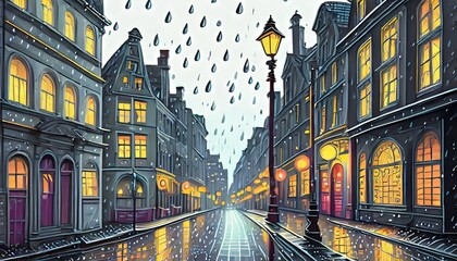 Canvas Print - street in the night