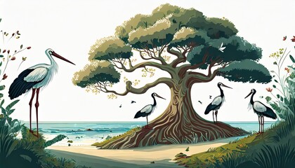 Wall Mural - tree in the forest