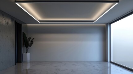Poster - Ceiling light fixture with empty area