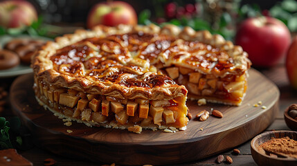 Wall Mural - HOme made Apple pie, apple pie, apple tart, 