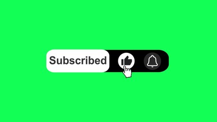Wall Mural - subscribe, like and reminder button animation, subscribing animation, animated subscribe button on g