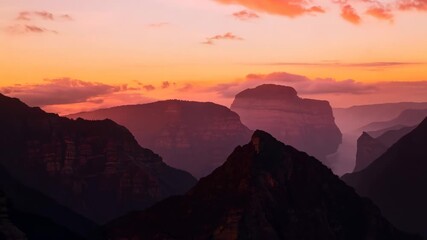 Wall Mural - Majestic sunset over mountains in remote wilderness area