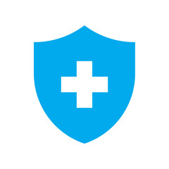 Wall Mural - shield with cross icon