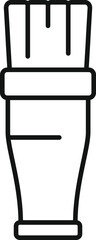 Poster - Simple outline icon of a shaving brush, a tool used by barbers for hair removal