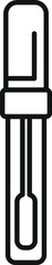 Poster - Simple line icon of a test tube, commonly used in scientific experiments