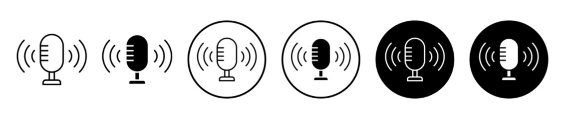 Wall Mural - Voice recording icon set