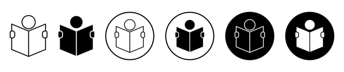 Sticker - Reading icon set