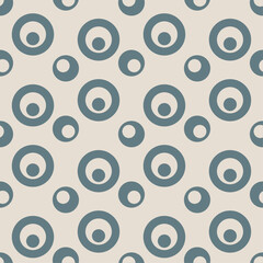 Leinwandbilder - A polka dot background made of circles with circles inside them. A simple two-color polka dot pattern.