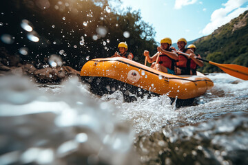 Wall Mural - Rafting Adventure with Friends