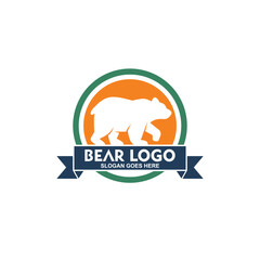 Wall Mural - Bear emblem logo vector