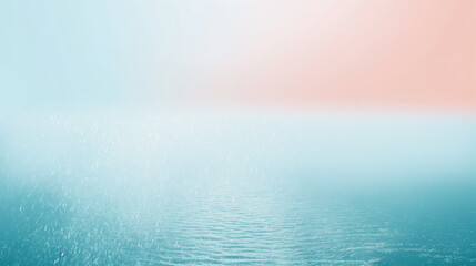 Wall Mural - Clean pastel blue light tender background, smooth foggy skyline horizon on the ocean