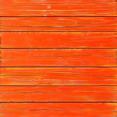 Wall Mural - orange wooden background  with horizontal lines of wood planks