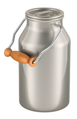 Poster - Milk Can With Handle, 3D rendering isolated on transparent background