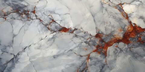 Wall Mural - White Marble with Gray and Red Veins Texture