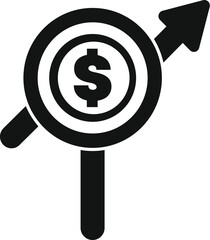 Poster - This simple icon represents the concept of finding financial success