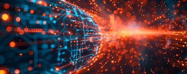 Poster - captivating digital brain ai powered circuits and data streams