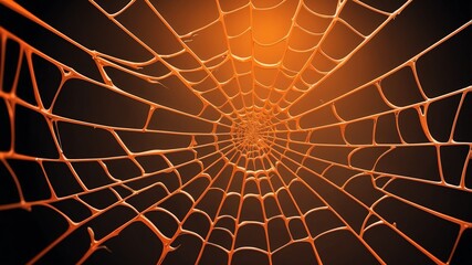orange spiderweb design abstract background art design