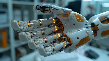 Poster - robotic hand with advanced ai driven dexterity for delicate tasks