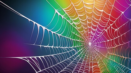 rainbow spiderweb design abstract background art design