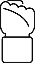 Poster - Simple and minimal illustration of a shaving brush standing in its cup, representing concepts like men's grooming, shaving, and self care