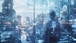 © Otseira - futuristic city where advanced technology manages diabetes, visualizing the molecular changes in the human body