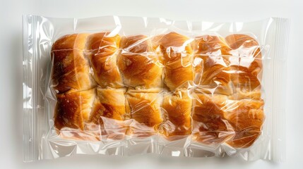 Aufkleber - Yeast free bread in plastic bag on white background
