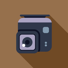 Poster - Small action camera recording extreme sports and adventure