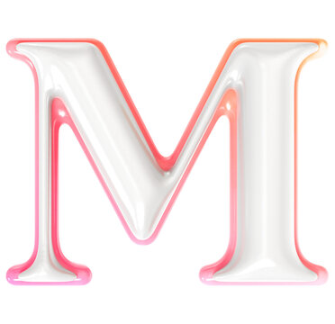 M Font 3D Render