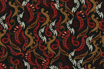 Wall Mural - abstract seamless motif fabric patterns, abstract ikat, carpet, fabric, batik	
