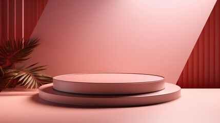 Poster - Pink Minimalist Product Display Platform